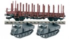 525604 Fleischmann Flat car "Stuttgart" loaded with 2 military vehicles of German Wehrmacht
